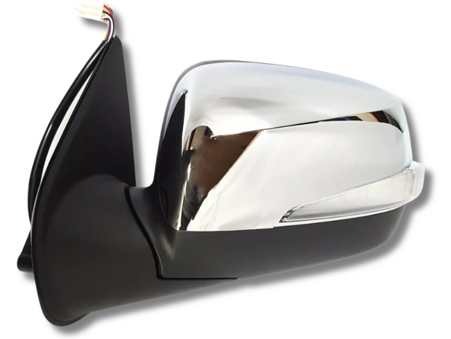 Left Passenger Side Power Fold Door Mirror for Isuzu D-MAX - 7 Pins - Chrome (2008 - 2012)-Spoilers and Bodykits Australia