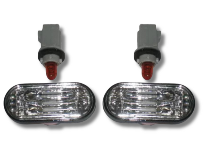 Left & Right Clear Front Guard Indicator Lights for Honda Civic EG / EH Sedan / Hatch - Pair (1991 - 1995)-Spoilers and Bodykits Australia