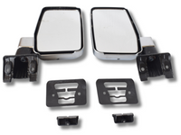 Left & Right Large Door Mirrors for 60 Series Toyota Landcruiser - Chrome (1980 - 1990)-Spoilers and Bodykits Australia