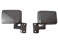 Left & Right Manual Door Mirrors for 70 / 75 / 78 Series Toyota Landcruiser Ute - Black-Spoilers and Bodykits Australia