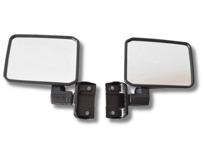 Left & Right Manual Door Mirrors for 70 / 75 / 78 Series Toyota Landcruiser Ute - Black-Spoilers and Bodykits Australia