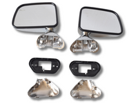 Left & Right Manual Door Mirrors for Toyota Hilux - Chrome - Pair (1988 - 2005)-Spoilers and Bodykits Australia