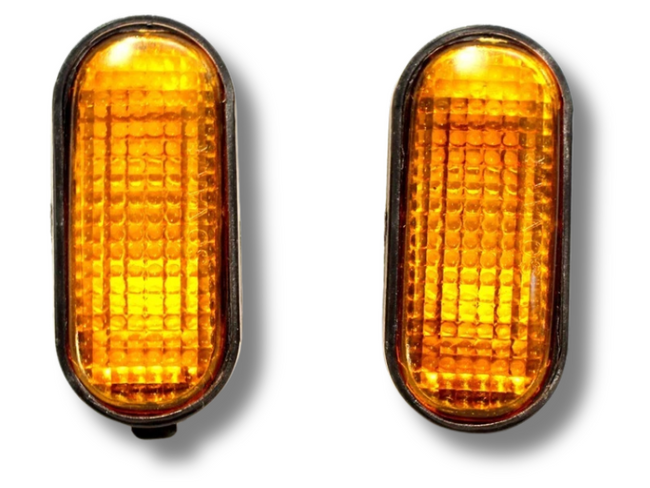 Left & Right Orange Front Guard Indicator Lights for Honda Civic EG / EH - Pair (1991 - 1995)-Spoilers and Bodykits Australia