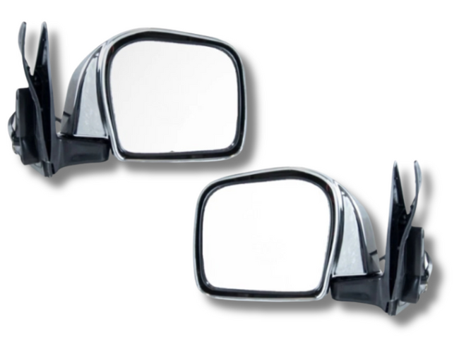 Left & Right Side Electric Door Mirrors for Toyota Hilux SR5 4WD - Chrome (10/1997 - 03/2005)-Spoilers and Bodykits Australia