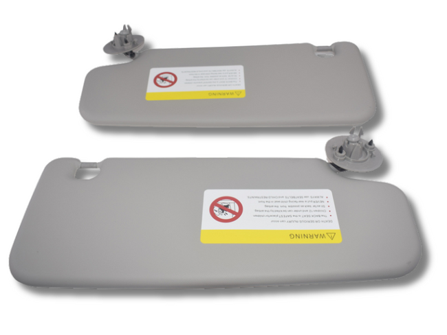 Left & Right Side Sun Visors for Holden Barina TM - Grey (2011 - 2018)-Spoilers and Bodykits Australia