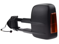 Left Side Extendable Mirror with Indicator for Land Rover Discovery 3 & 4 - Electric Mirror - Chrome-Spoilers and Bodykits Australia