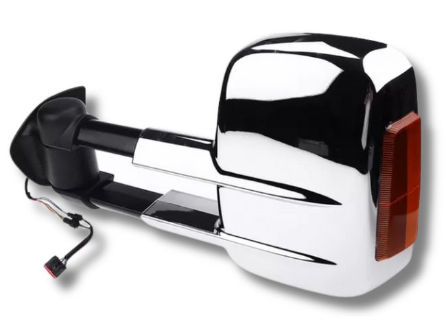 Left Side Extendable Mirror with Indicator for Land Rover Discovery 3 & 4 - Electric Mirror - Chrome-Spoilers and Bodykits Australia