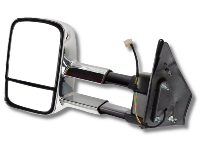 Left Side Extendable Towing Mirror for 200 Series Toyota Landcruiser - Chrome-Spoilers and Bodykits Australia
