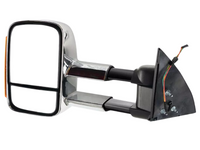 Left Side Extendable Towing Mirror with Indicator for 150 Series Toyota Prado - Chrome - Electric Mirror (2009 - 2019)-Spoilers and Bodykits Australia