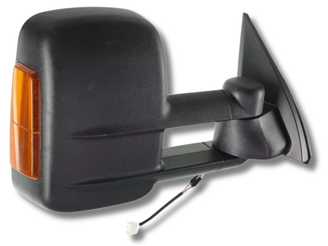 Left Side Extendable Towing Mirror with Indicator for 150 Series Toyota Prado - Chrome - Electric Mirror (2009 - 2019)-Spoilers and Bodykits Australia