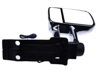 Left Side Extendable Towing Mirror with Indicator for 70 / 75 / 78 / 79 Series Toyota Landcruiser - Chrome - Electric Mirror-Spoilers and Bodykits Australia