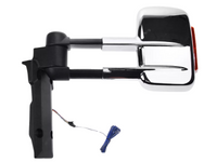 Left Side Extendable Towing Mirror with Indicator for 70 / 75 / 78 / 79 Series Toyota Landcruiser - Chrome - Electric Mirror-Spoilers and Bodykits Australia