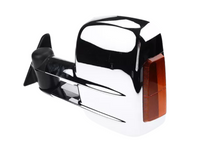 Left Side Extendable Towing Mirror with Indicator for 80 Series Toyota Landcruiser - Chrome - Electric Mirror-Spoilers and Bodykits Australia