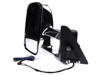 Left Side Extendable Towing Mirror with Indicator for 80 Series Toyota Landcruiser - Chrome - Electric Mirror-Spoilers and Bodykits Australia