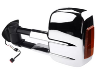 Left Side Extendable Towing Mirror with Indicator for Land Rover Discovery 3 & 4 - Electric Mirror - Chrome-Spoilers and Bodykits Australia