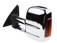 Left Side Extendable Towing Mirror with Indicator for ML / MN Mitsubishi Triton - Chrome - Electric Mirror-Spoilers and Bodykits Australia