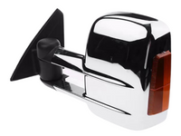 Left Side Extendable Towing Mirror with Indicator for ML / MN Mitsubishi Triton - Chrome - Electric Mirror-Spoilers and Bodykits Australia
