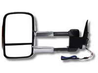 Left Side Extendable Towing Mirror with Indicator for ML / MN Mitsubishi Triton - Chrome - Electric Mirror-Spoilers and Bodykits Australia