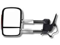 Left Side Extendable Towing Mirror with Indicator for MQ / MR Mitsubishi Triton - Chrome - Electric Mirror-Spoilers and Bodykits Australia