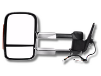 Left Side Extendable Towing Mirror with Indicator for MQ / MR Mitsubishi Triton - Chrome - Electric Mirror-Spoilers and Bodykits Australia