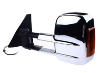 Left Side Extendable Towing Mirror with Indicator for Mitsubishi Pajero - Chrome - Electric Mirror (2001 - 2019)-Spoilers and Bodykits Australia