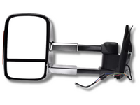 Left Side Extendable Towing Mirror with Indicator for Mitsubishi Pajero - Chrome - Electric Mirror (2001 - 2019)-Spoilers and Bodykits Australia