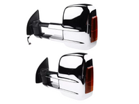 Left Side Extendable Towing Mirror with Indicator for PX1 / PX2 Ford Ranger / Everest UA - Chrome - Electric Mirror-Spoilers and Bodykits Australia