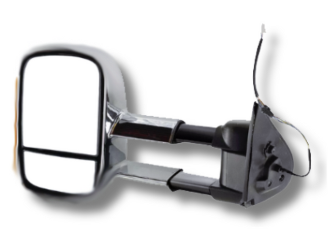 Left Side Extendable Towing Mirror with Indicator for Toyota Hilux - Chrome (2015 Onwards)-Spoilers and Bodykits Australia