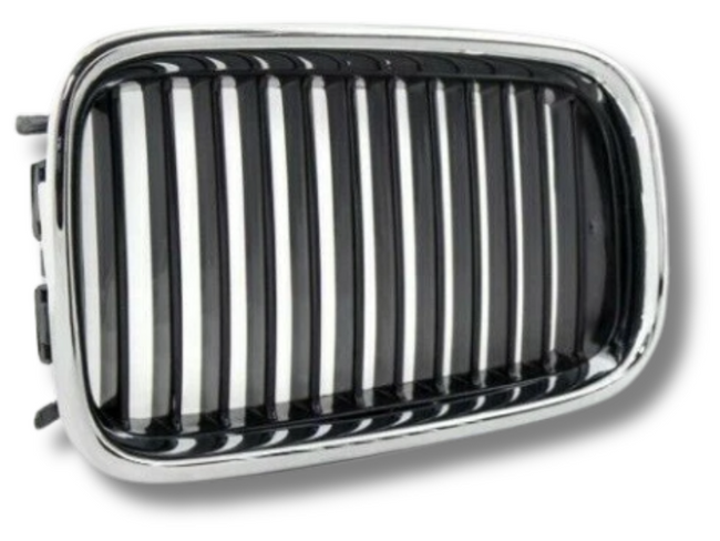 Left Side Front Grill for BMW 3 Series E36 Sedan / Coupe - Chrome / Black (1991 - 1996)-Spoilers and Bodykits Australia
