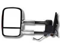 Left Side Towing Mirror with Indicator for Mitsubishi Pajero - Chrome - Electric Mirror (2001 - 2019)-Spoilers and Bodykits Australia