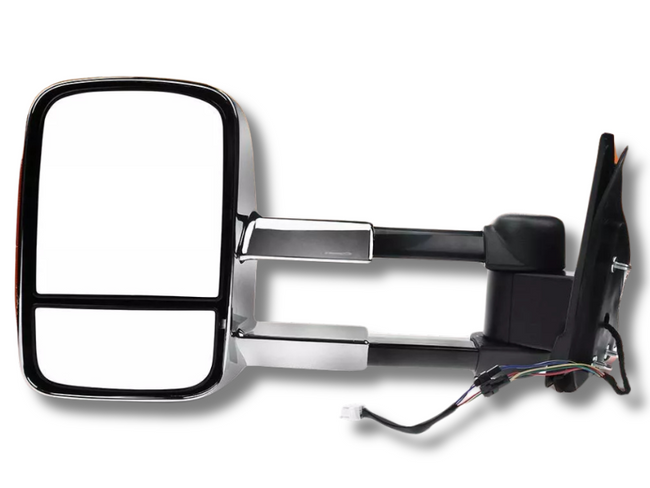 Left Side Towing Mirror with Indicator for Mitsubishi Pajero - Chrome - Electric Mirror (2001 - 2019)-Spoilers and Bodykits Australia