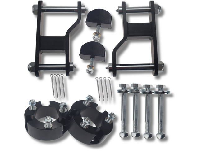 Lift Kit 2.5 Inch Lift Front Spacers & 2 Inch Lift Rear Greaseable Shackles for D40 Nissan Navara-Spoilers and Bodykits Australia