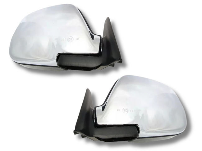 Manual Door Mirrors for 80 Series Toyota Landcruiser - Chrome - Pair (1990 - 1998)-Spoilers and Bodykits Australia