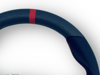 Matt Carbon Fibre & Leather Steering Wheel with Red Centre Line & Stitching for Nissan 370Z (2008 Onwards) - Spoilers and Bodykits Australia