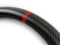 Matt Carbon Fibre & Leather Steering Wheel with Red Centre Line & Stitching for Subaru WRX STI / Levorg (2015 - 2021) - Spoilers and Bodykits Australia