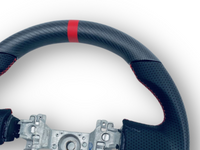 Matt Carbon Fibre & Leather Steering Wheel with Red Centre Line & Stitching for Toyota 86 / Subaru BRZ (2012 - 2016) - Spoilers and Bodykits Australia