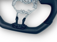 Matt Carbon Fibre & Leather Steering Wheel with Red Centre Line & Stitching for Toyota 86 / Subaru BRZ (2012 - 2016) - Spoilers and Bodykits Australia