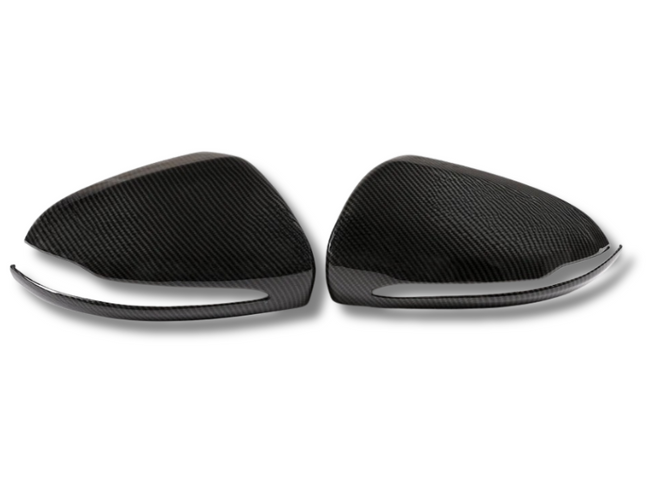 Mirror Covers for Mercedes Benz W205 / AMG / A / B / C / E / S / GLA Class - Carbon Fibre Look - Pair (2016 - 2020)-Spoilers and Bodykits Australia