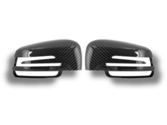 Mirror Covers for Mercedes Benz X204 / W212 - Carbon Fibre Look - Pair-Spoilers and Bodykits Australia