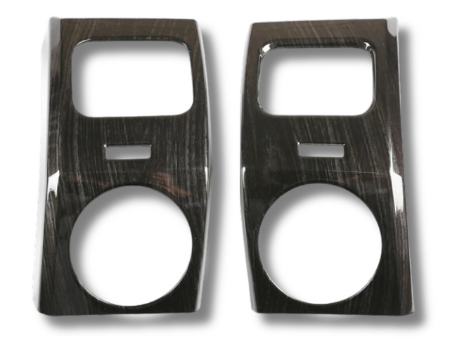 Outer Dashboard Side Air Vent Trims for Land Rover Discovery 3 - Black Wood Finish - Pair (2004 - 2009)-Spoilers and Bodykits Australia