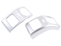 Outer Dashboard Side Air Vent Trims for Land Rover Discovery 3 LR3 - Silver - Pair (2004 - 2009)-Spoilers and Bodykits Australia