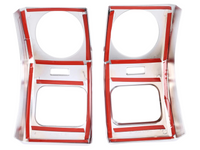 Outer Dashboard Side Air Vent Trims for Land Rover Discovery 3 LR3 - Silver - Pair (2004 - 2009)-Spoilers and Bodykits Australia