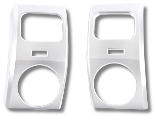 Outer Dashboard Side Air Vent Trims for Land Rover Discovery 3 LR3 - Silver - Pair (2004 - 2009)-Spoilers and Bodykits Australia