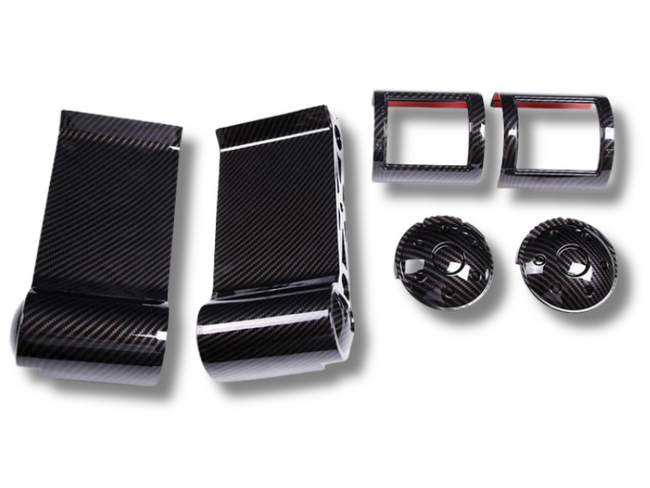 Outer Dashboard Side Air Vent Trims for Toyota FJ Cruiser - Carbon Fibre Look - Pair (2007 - 2021)-Spoilers and Bodykits Australia