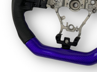 Purple Carbon Fibre & Leather Steering Wheel with Purple Stitching for Subaru WRX STI / Levorg (2015 - 2021) - Spoilers and Bodykits Australia