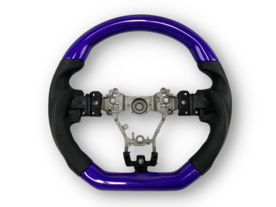 Purple Carbon Fibre & Leather Steering Wheel with Purple Stitching for Subaru WRX STI / Levorg (2015 - 2021) - Spoilers and Bodykits Australia