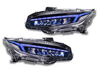 RGB LED Projector Head Lights with Sequential Indicators for Honda Civic FK  FC1 (2016 – 2021) - Spoilers And Bodykits Australia