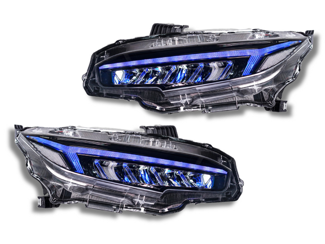 RGB LED Projector Head Lights with Sequential Indicators for Honda Civic FK  FC1 (2016 – 2021) - Spoilers And Bodykits Australia