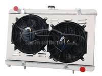 Radiator, Shroud, Fans & Relay for Nissan 180SX / S13 2.0L SR20DET Manual - 3-Rows (1989 - 1994) - Spoilers and Bodykits Australia
