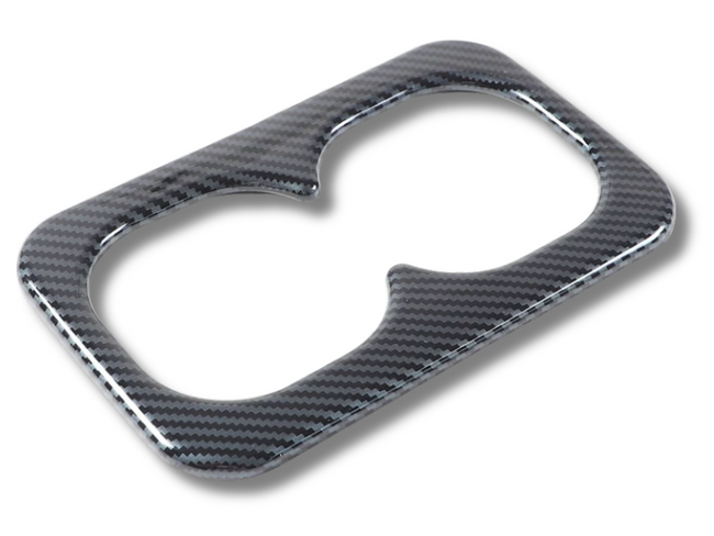Rear Centre Console Cup Holder Cover Trim for MV Mitsubishi Triton - Carbon Fibre Look (2024 Onwards)-Spoilers and Bodykits Australia